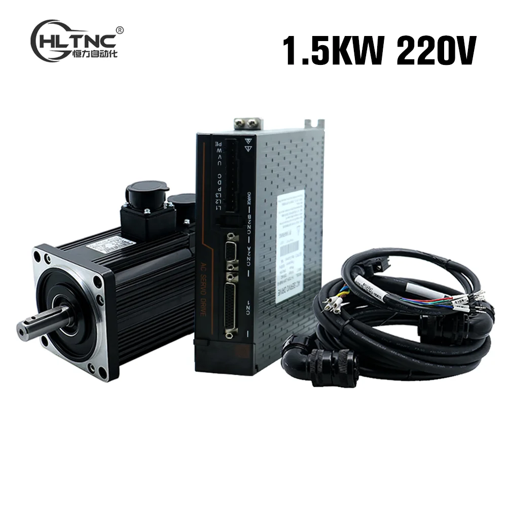 

HLTNC 1.5KW 220VAC 110ST M05030 130ST M06025 M10015 5Nm 6Nm 10Nm Servo Motor Kit With T3DF Engine Drive For CNC Mill Engraver