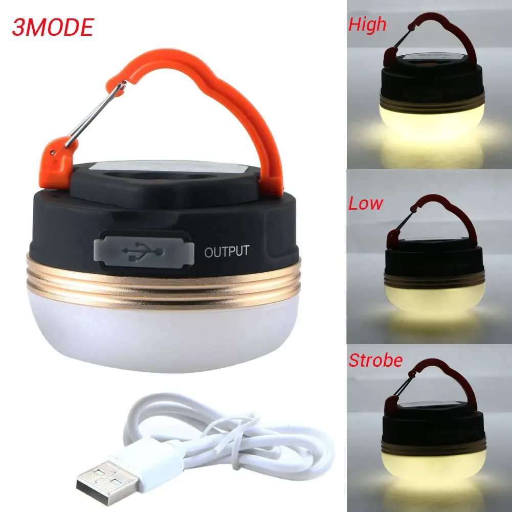 Mini USB Rechargeable Camping LED Light Lamp Portable flashlight Lantern Waterproof Tent Outdoor Hiking Night Light Hanging Lamp