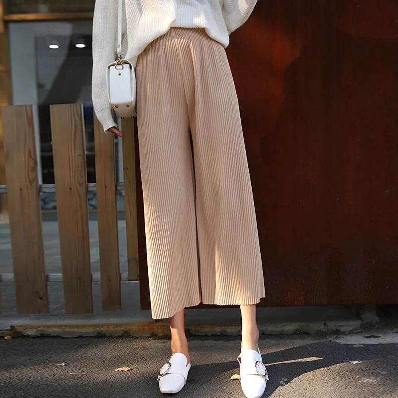 

Women's Fashion Wide Leg Pants High Waist Slim Fit Casual Trousers