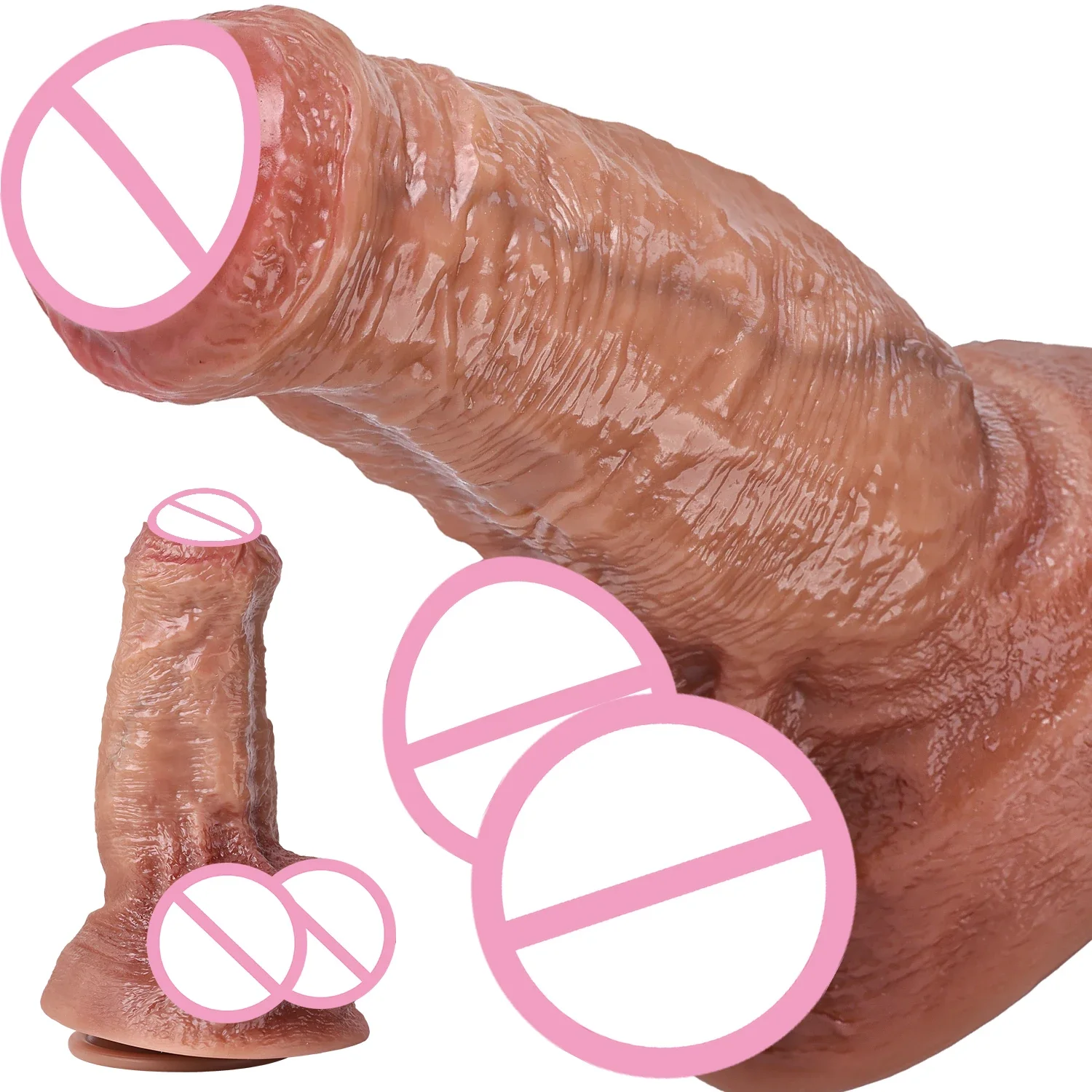 Realistic Dildos Anal Dilator Artificial Penis Vagina Massage Sex Toy for Women Men Female Masturbator Big Dick With Suction Cup