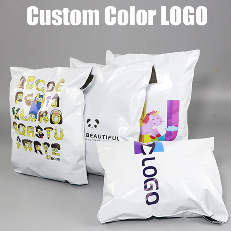 Multi-color Volledige Afdrukken Custom Logo Poly Mailer Kleding Mailing Verzending Verpakking Tassen Polymailer