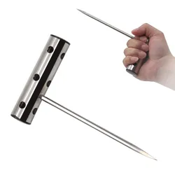 Portable Stainless Steel Prong Harpoon Fish Spear Fork Diving Ice Breaker Drill Tackle Kill Fish Spear Fishing Bleed Tool