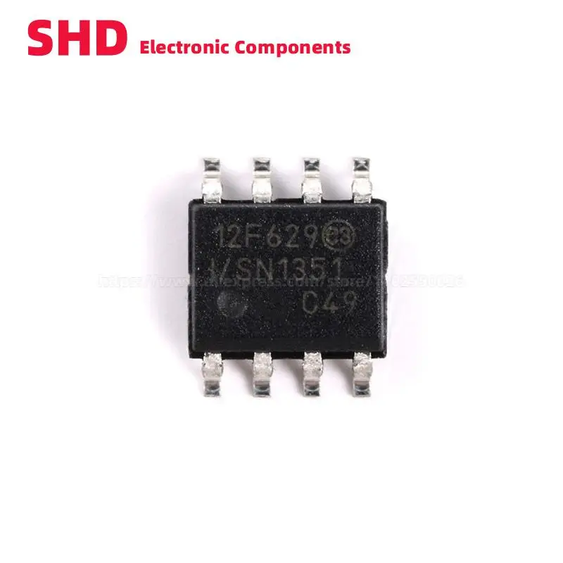 10PCS PIC12F629-I/SN PIC12F629 12F629 SOIC-8 SOP SMD 8bit Microcontrollers MCU 1.75KB 64 RAM 6 I/O IC