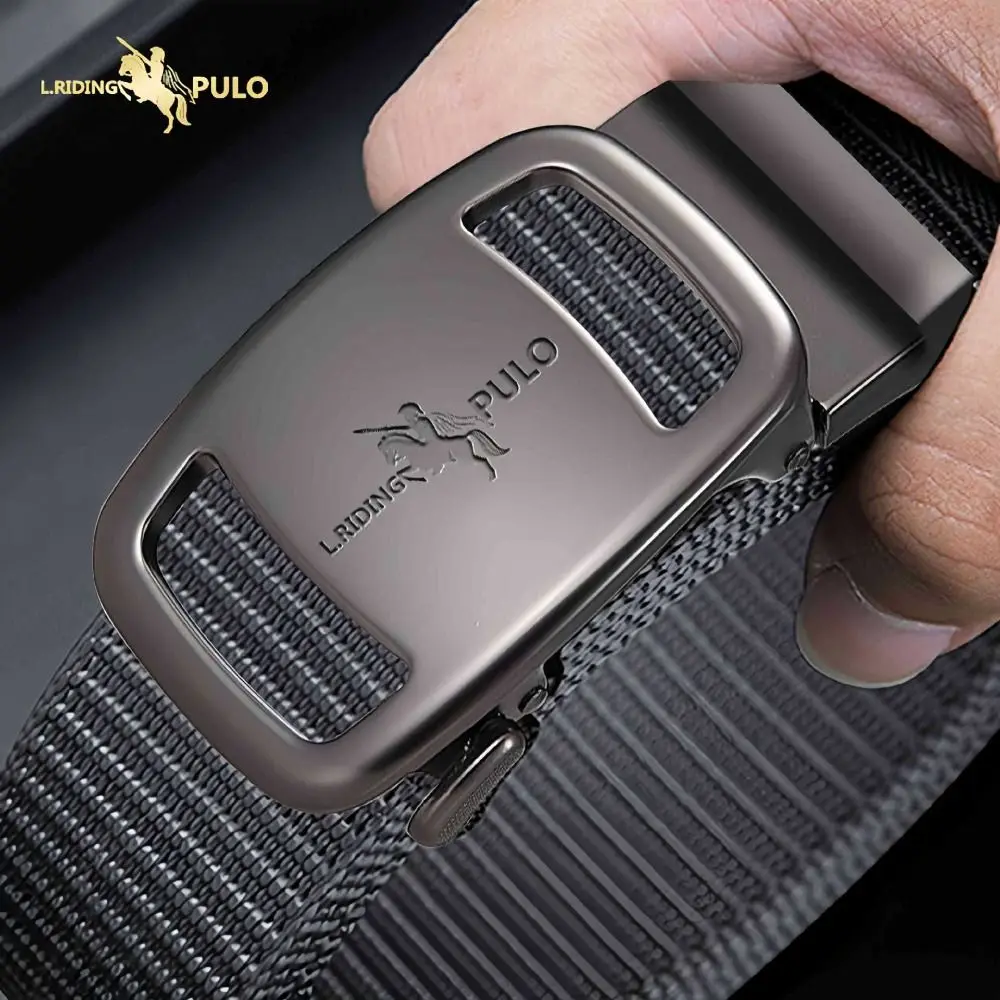 1PC Nylon Braided Belt Luxury Brand Automatic Buckle Waistband Business Casual Weave Waist Band Simple Wild Style Canvas Strap