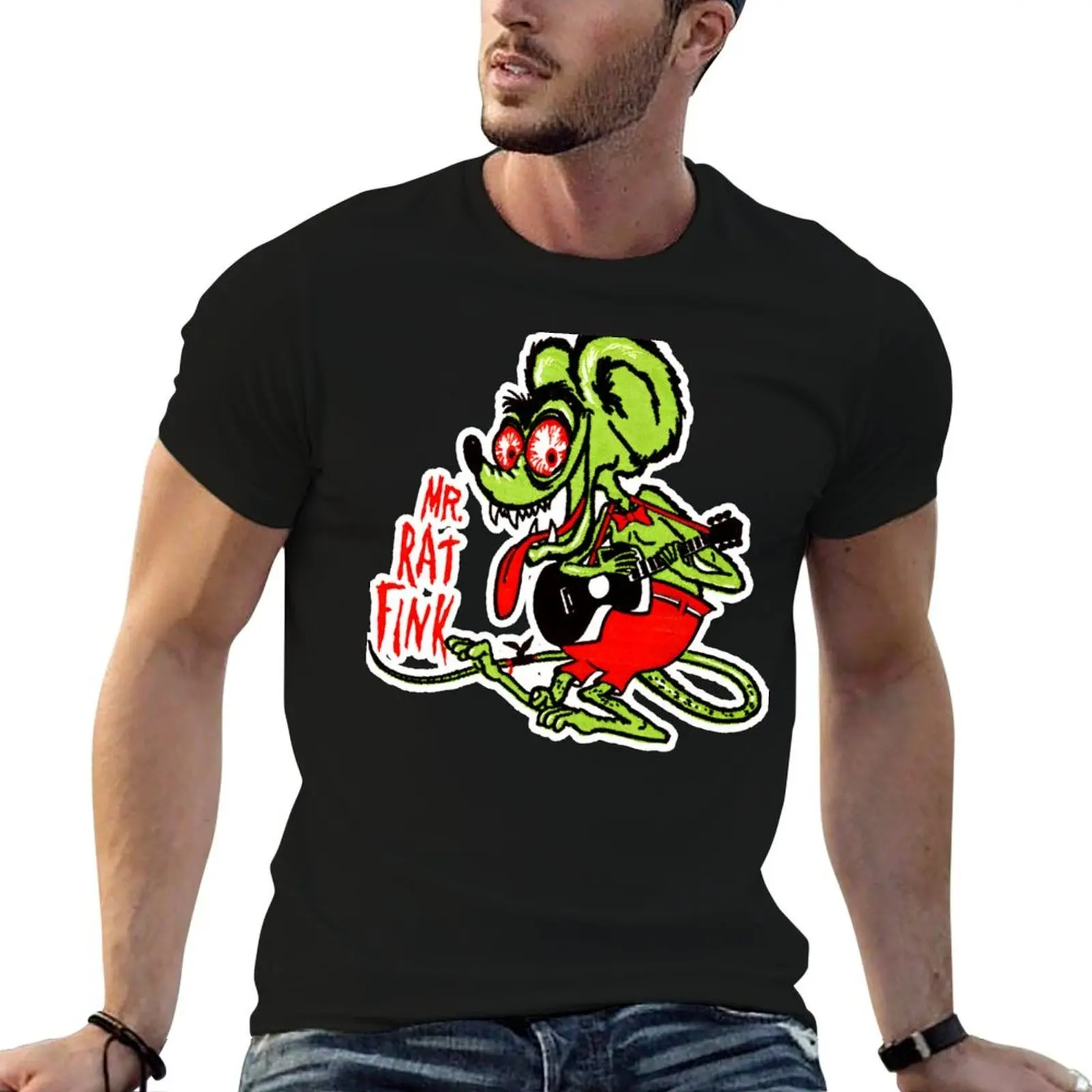 Camiseta Rat Fink, Dirty Rat, camisetas de anime para hombre, camisetas gráficas para hombre, camiseta gráfica divertida