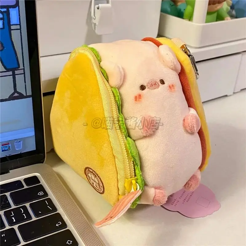 Piko Pig Sandwich Coin Purse Pendant Cute Student Schoolbag Pendant Niche Cute Cartoon Pendant Cute Bag