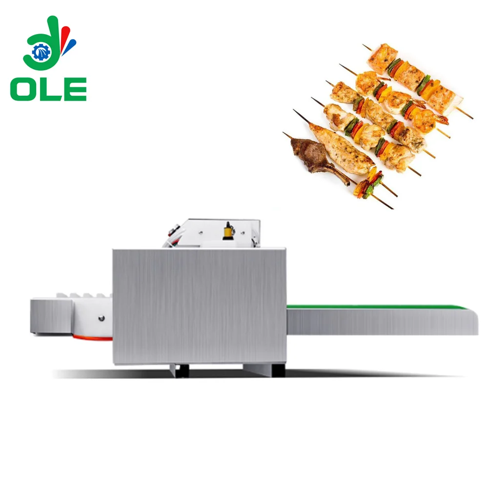 أسياخ لحم الضأن 2000 قطعة/ساعة أوتوماتيكية من الفولاذ المقاوم للصدأ ماكينة ثقب اللحوم