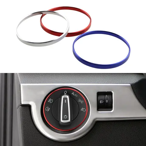 For Volkswagen VW Golf MK5 MK6 Jetta MK5 MK6 Passat B6 B7 Tiguan Caddy Touran Rabbit Headlight Switch Button Trim Sticker Ring 6 best sales vw rabbit mk5 - №2