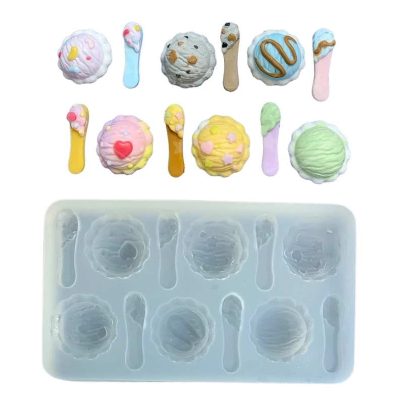 Epoxy Mold Ice Cream Ball Silicone Mould Epoxy Resin Mold for Handmade Projects Dropship