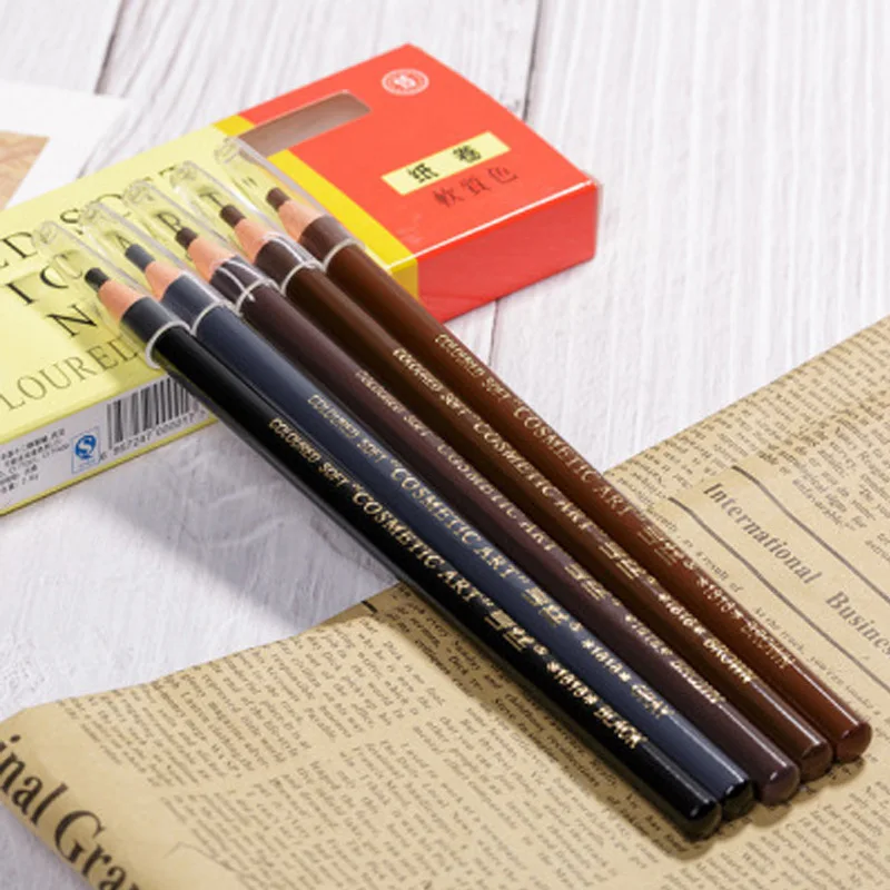 2Pcs Waterproof Eyebrow Pencil Long-lasting 5 Colors Natural Eye Brow Pen Brown Black Enhancer Dye Tint Pen Makeup Tools