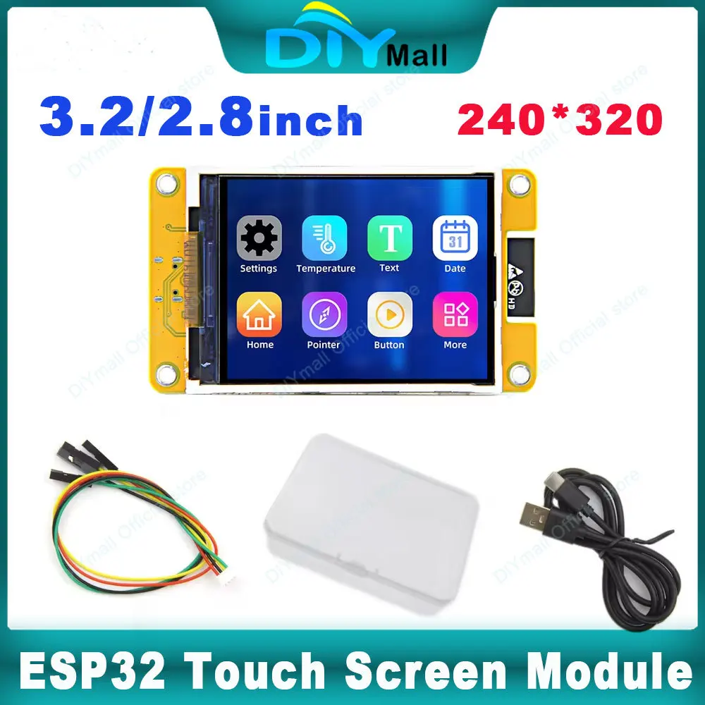 

ESP32 Development Board With 2.8/3.2 Inch Touch Display 240x320 TFT LCD WiFi Bluetooth LVGL Support For Arduino Projects