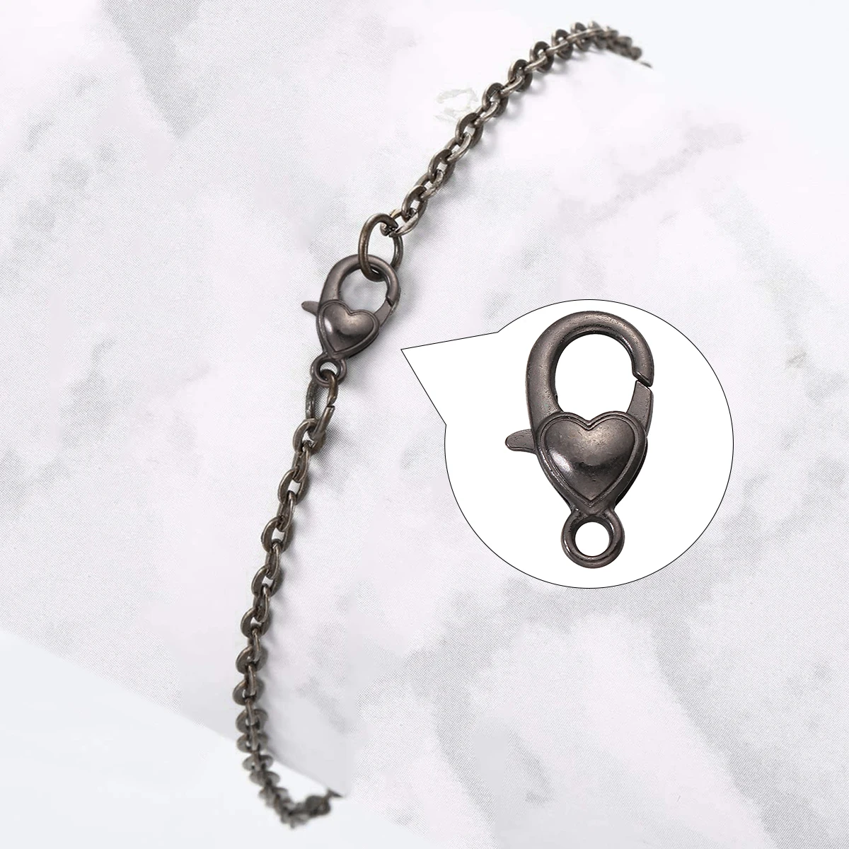 

40pcs Alloy Lobster Clasps Love Pattern Durable Diy Keychain Bracelet Accessories Jewelry Making Charm Findings For Cosplay