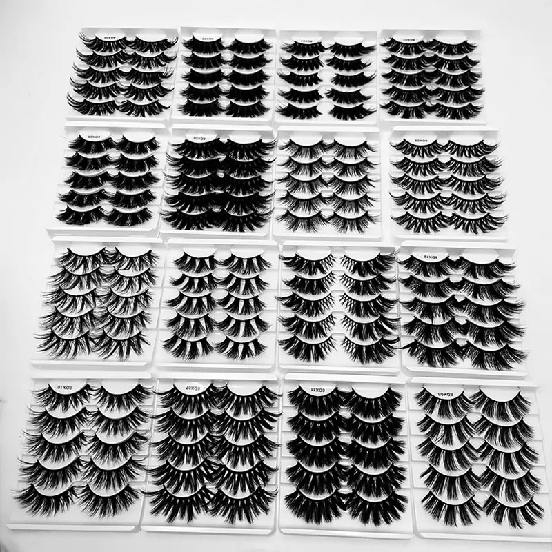 

5 Pairs 25mm Mink Eyelashes 3D Fluffy Mink Lashes Dramatic Volume Lashe Natural Thick False Eyelash Beauty Makeup lash Extension