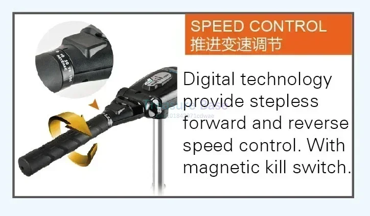 

50756-100_B Protruar Transom Mount Electric Trolling Motor 3HP/Brushless Motor