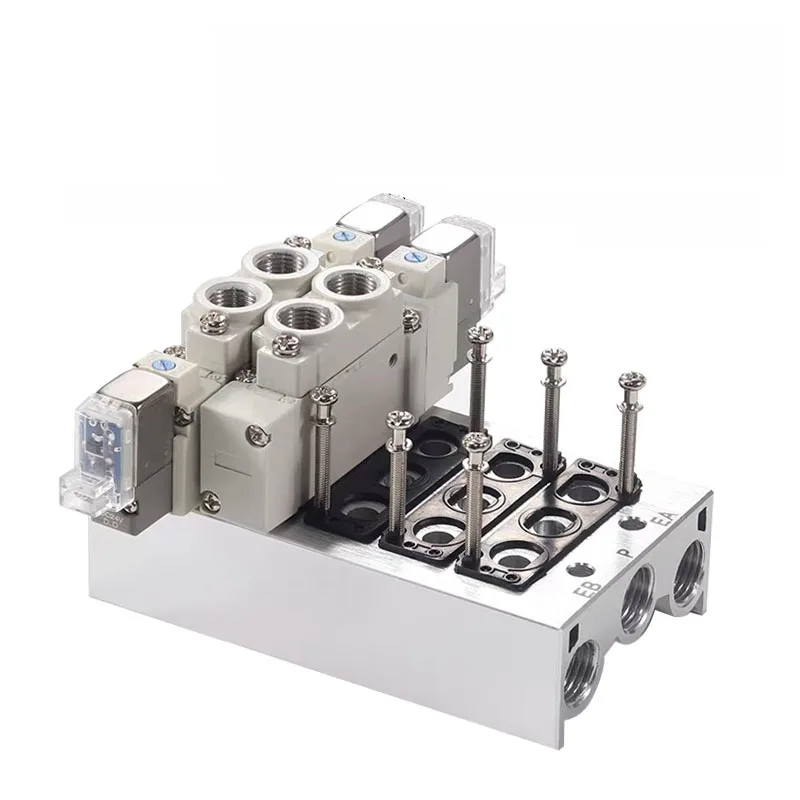 Pneumatic solenoid valve group SY5120-3LZD/4LZD/5LZD/6LZD-01 confluence exhaust cylinder switch control directional valve