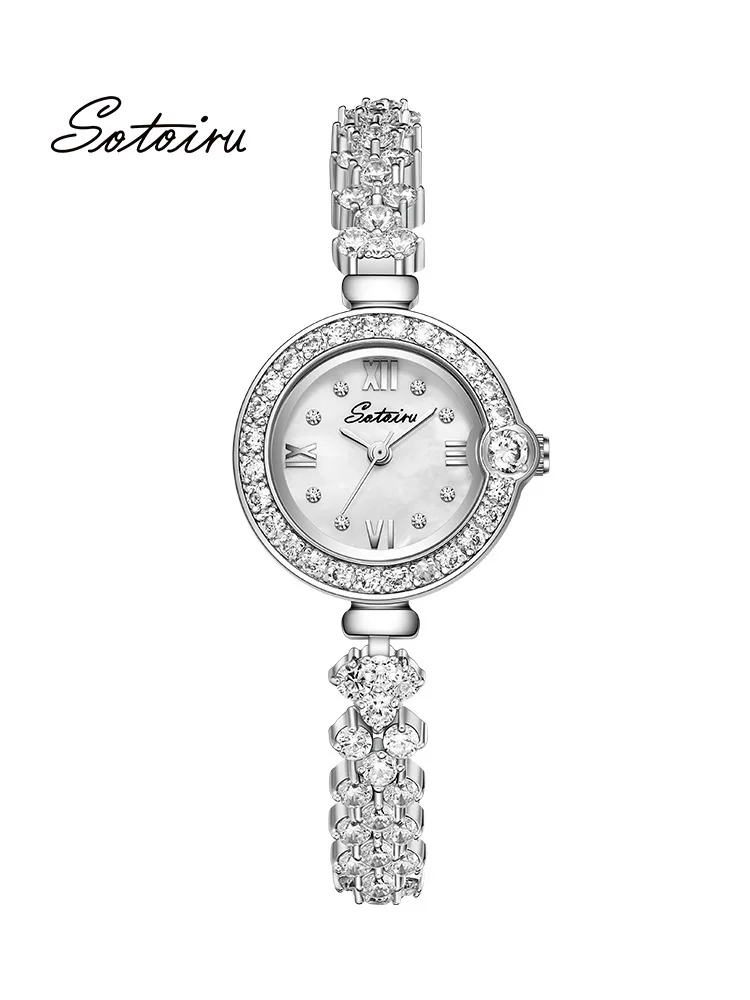 

Sotoiru Women Watch Light Luxury Ladies Quartz Wristwatches Full Zircon Fashion Dress Female Часы Женские Наручные Relogio Gifts