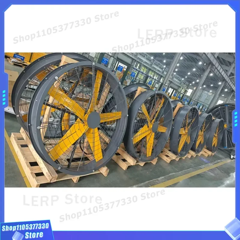 Heavy Duty 220V AC Industrial Wall Mounted Exhaust Fan Aluminum Alloy Permanent Magnet Synchronous Motor 3 Speed Outdoor