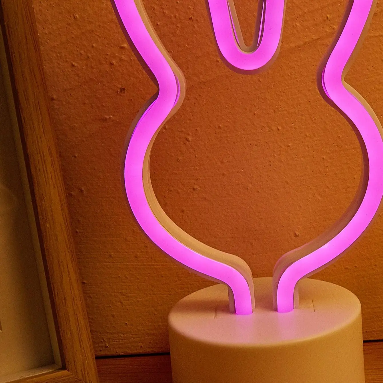 Chi-buy LED Neon Desktop rabbit ears  USB Powered Neon Signs Night Light 3D Wall Art Bedroom Living Room Decor Lamp Signs