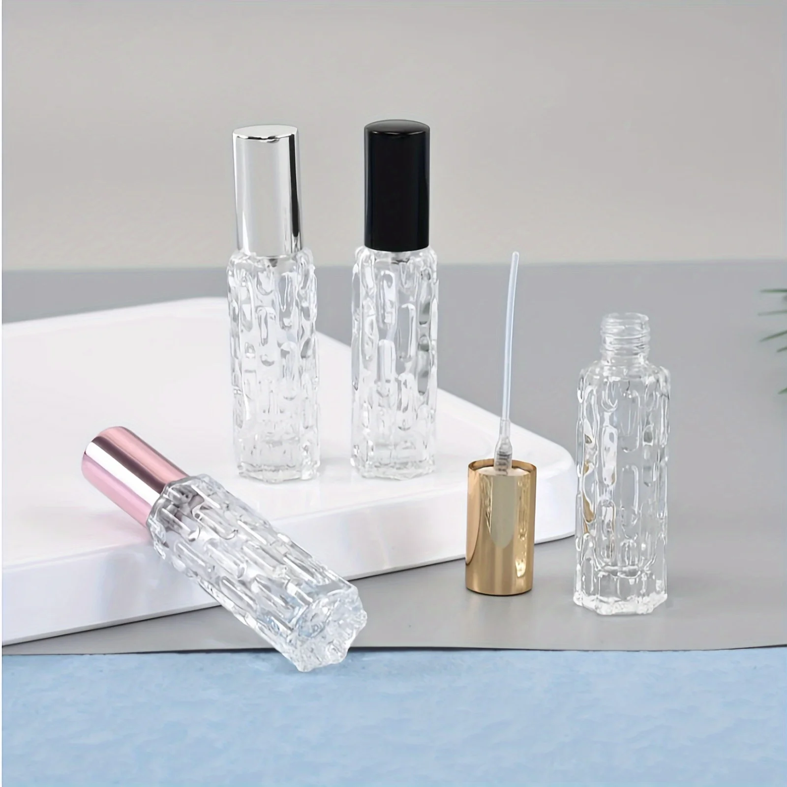 1pc 10ml Glass Portable Refillable Perfume Bottle Cosmetic Container Empty Spray Atomizer Travel Sub-bottle