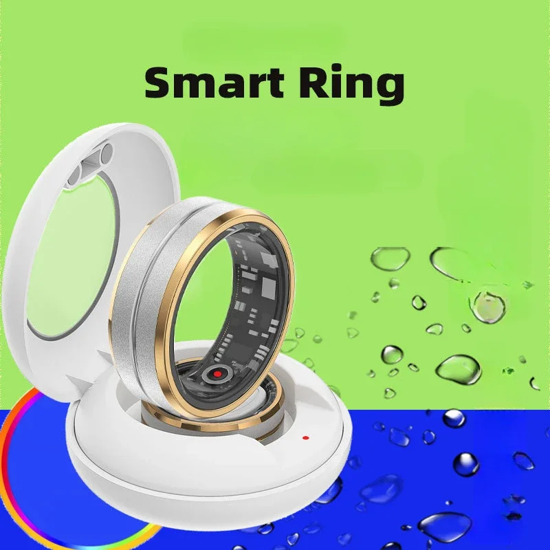 

EOENKK new smart ring Blood oxygen heart rate healthy men and women black high-tech waterproof Bluetooth ring