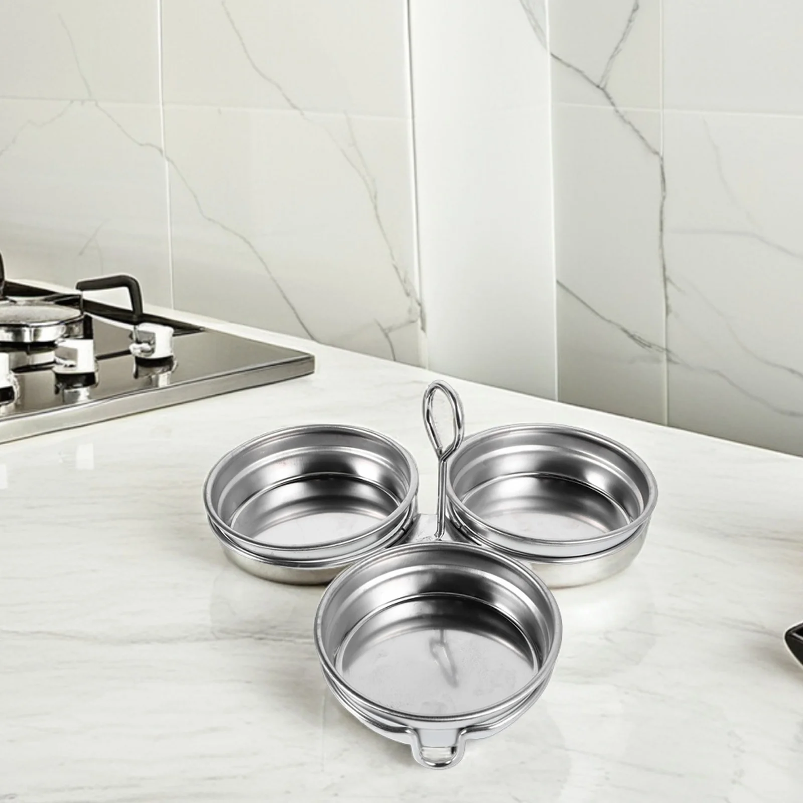 

Stainless Steel Egg Poaching Mold Nonstick Steamed Egg Maker Round Boiling Tray Kitchen Tool Multifunctional Cooking