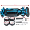AXSPEED 금속 및 플라스틱 섀시 프레임 바디 쉘 조립 세트, Tamiya TT02 1/10 RC 모델 자동차 업그레이드 액세서리 4