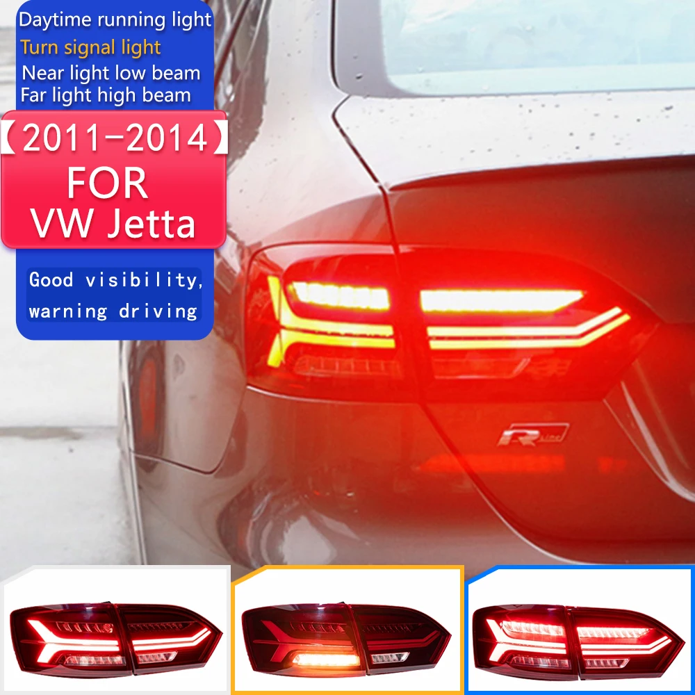

Стайлинг автомобиля для VW Jetta Задние фонари 2011-2014 Audi-Design Jetta Mk6 Светодиодный задний фонарь Светодиодный DRL Dynami Сигнал автоаксессуары