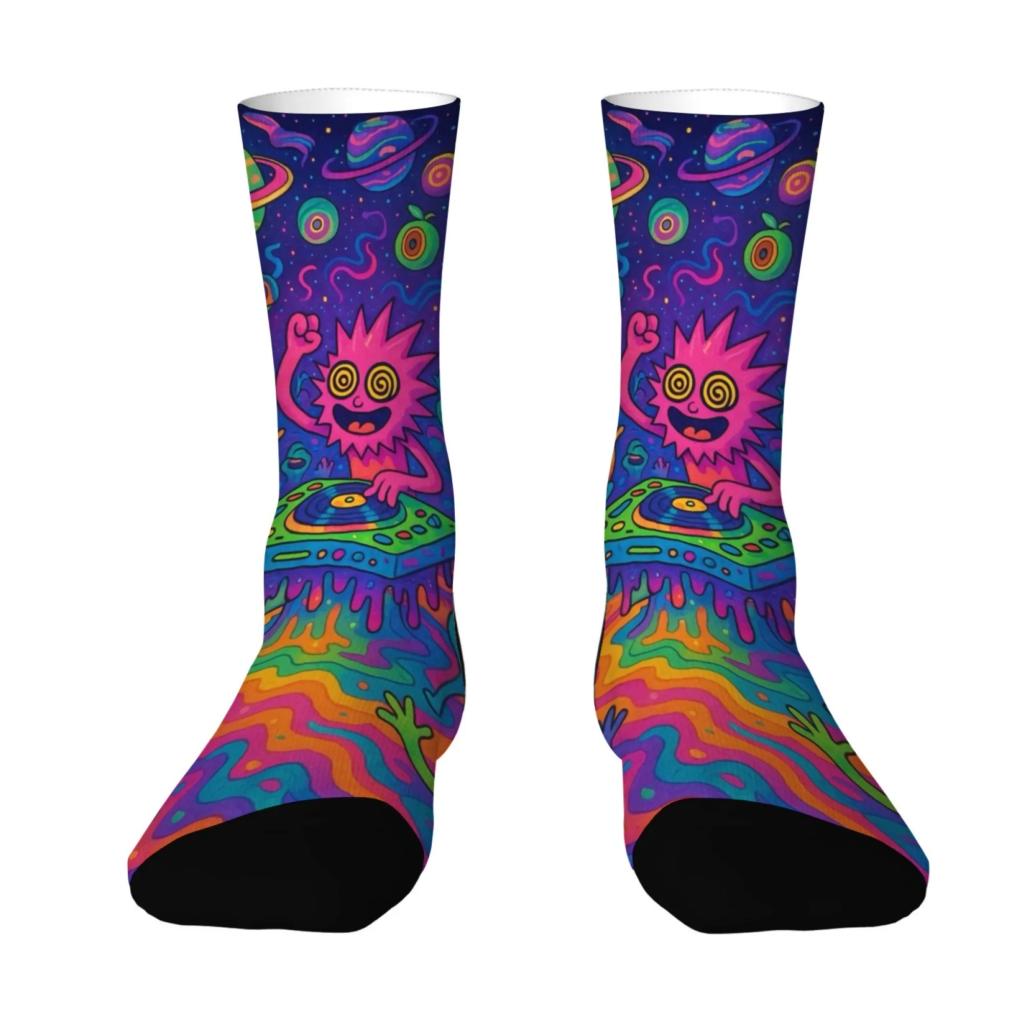 Harajuku Retro Star Party Karneval Druck Casual männer Socken Bequeme Atmungsaktive Nicht-slip Socken Straße Crew Socken Spaß geschenk