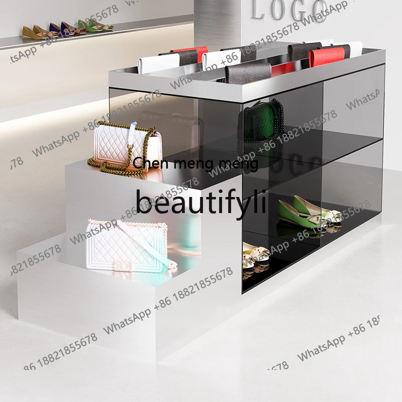 Store Commercial Nakajima Taihuitai Clothing Store Shoe Bag Rack Wallet Display Table Store Middle Storage Display Table