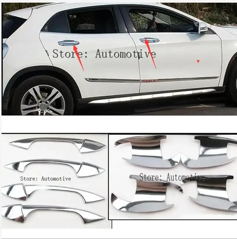 

Chrome Car Door Handle Trim Door Bowl Decoration For Mercedes Benz GLK/GL/ML/C Class W204 X204 Car Styling Accessories