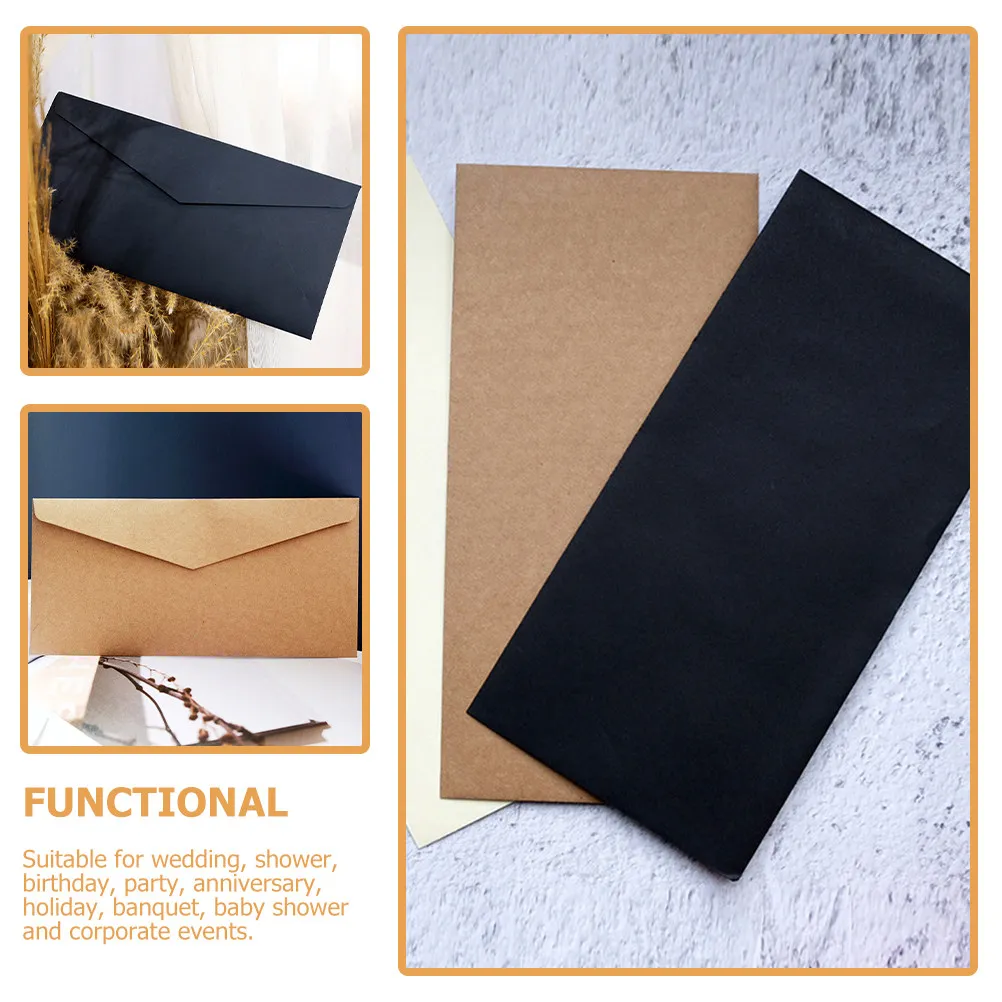 

40 шт. пустых конвертов для приглашений из гладкой бумаги, многофункциональные свадебные конверты для открыток на вечеринки, юбилеи, праздники и поздравительные открытки