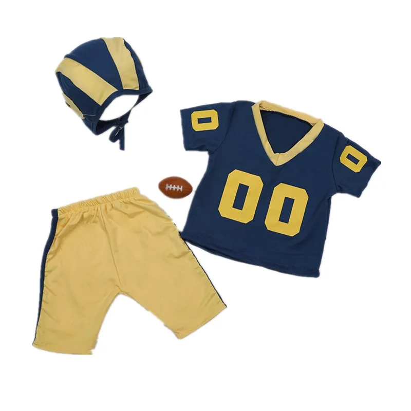 2023 Newborn rugby football player clothes photography props,baby romper for newborn props