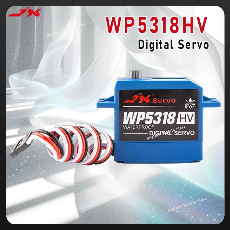 JX Servo WP5318HV Digital Servo - 18KG Torque, Waterproof, Metal Gear (25T), for RC Cars, Boats, Crawlers (TRX-4) & Robotics