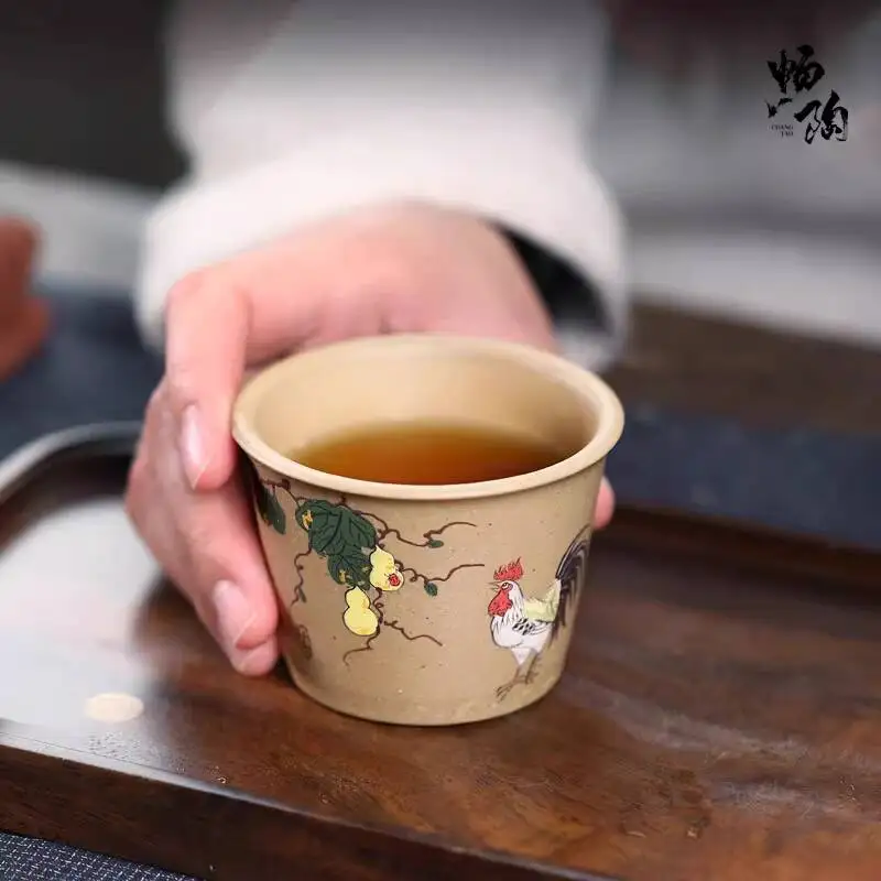 [Чантао] Оригинальная чашка из фиолетовой глины Исинь ручной работы от мастера Дуань Ни, благоприятная чашка, 120 мл, цена за штуку