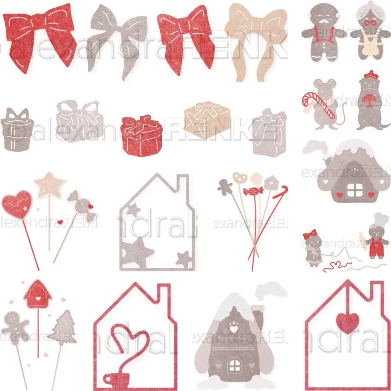 A heart is hanging in the middle of the house  Cutting Dies Scrapbook Diary Decoration Stencil Embossing Template DIY Greeting