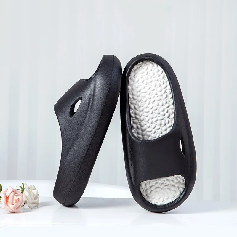 Couple Massage Slippers New Fashion Indoor Outdoor 5cm Thick Sole Household Bathroom Anti Slip Shoes Trendy Beach Slippers Soft