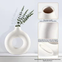 White Ceramic Vases, Modern Hollow Round Design vase 10