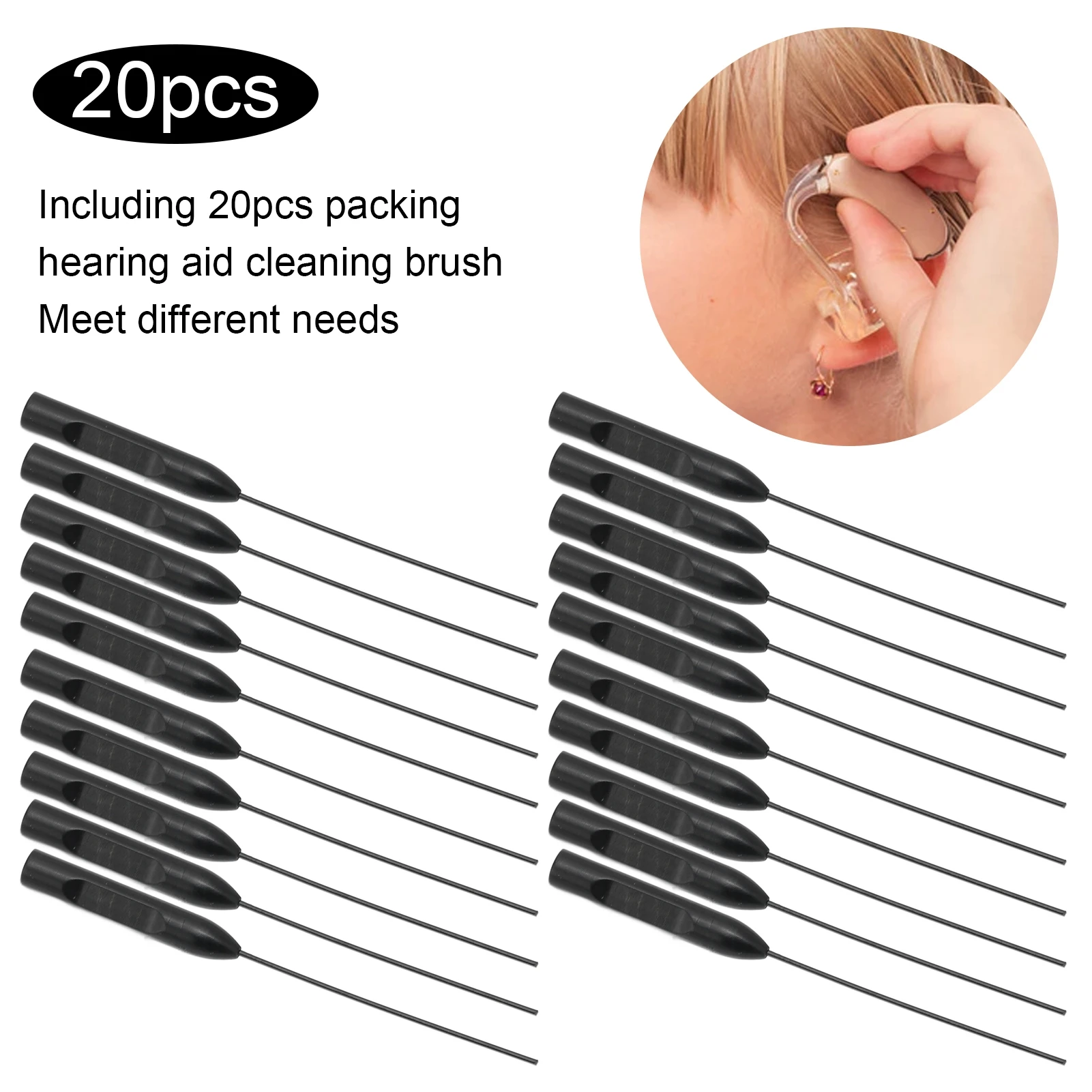 20Pcs Hearing Aid Wire Cleaner Includes Practical Designs Effectively Clean Hearing Aid Cleaner For Hearing Aid Cleaning Tools