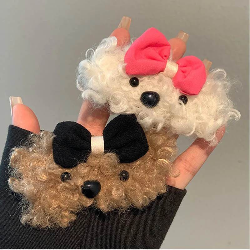 Donna Cute Lambswool forcine per cani di piccola taglia ragazze Sweet BB fermagli per capelli moda Clip laterale accessori per capelli Hairgrip