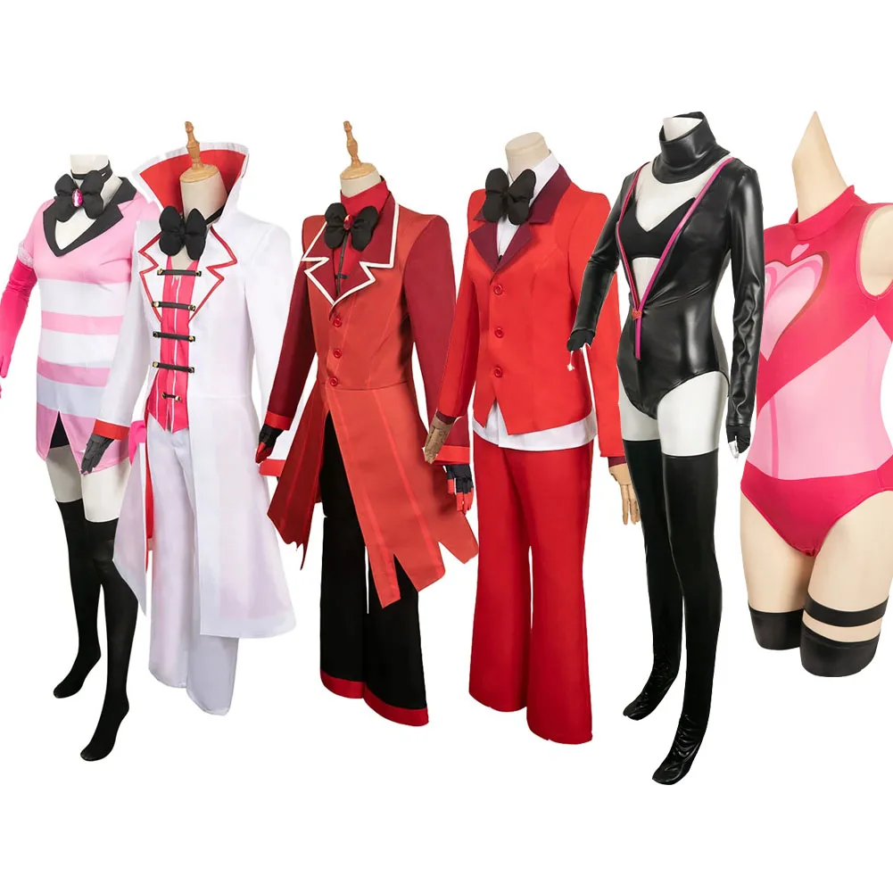 Anime Lucifer Cosplay Fantasia Kostüm Verkleidung für erwachsene Männer Uniform Tops Hosen Fantasy Outfits männlich Halloween Karneval Anzug