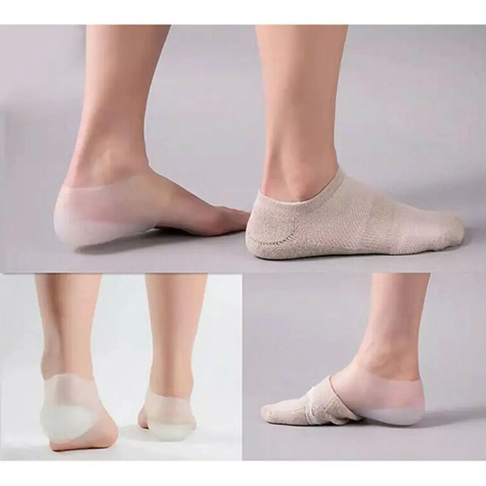 2-6cm Insoles Invisible Elastic Height Increased Insole Portable Silicone Unisex Gel Heel Pads Shoe Sole Heel Cushion