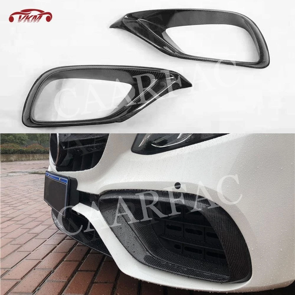 

Carbon Fiber/FRP Front Fog Lamp Air Vent Grille Trim Frame Covers for Mercedes Benz E Class W213 E63 AMG 2017-2019