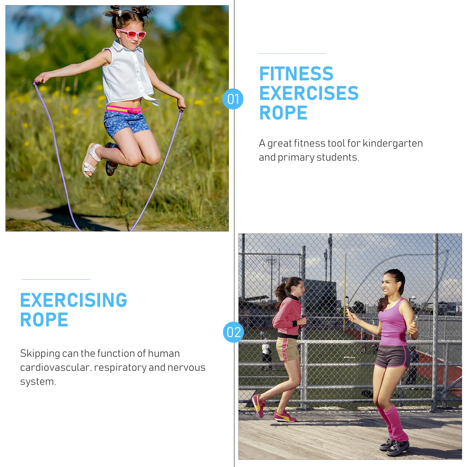 1Pcs Bamboo Beaded Skipping Rope Adjustable Length Tpu Material Comfortable Non-Skid Handle Sports Fitness Jump Rope Outdoor