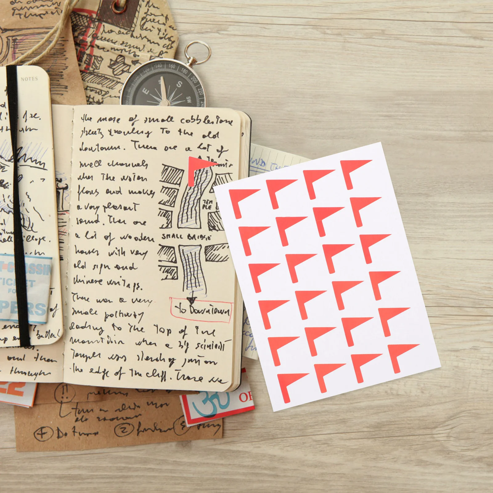 1pcs Label Sticker Self-Adhesive Marking Labels For Home Office Organization Flag Stickers Classification Decals File Folder