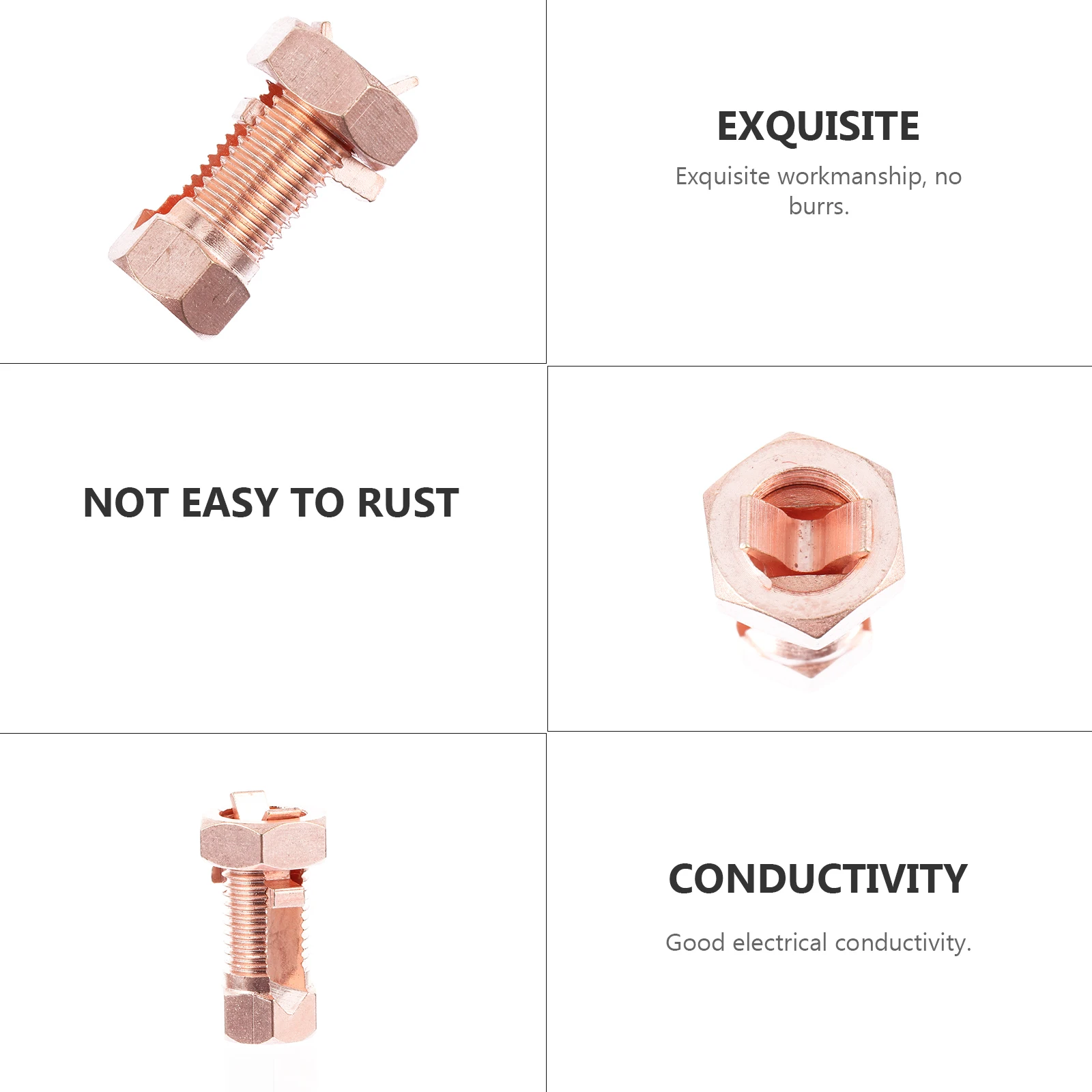 

10pcs High Strength Connectors Copper For Grounding Splicing Bonding Antenna Burial Conductors Joint Clamp