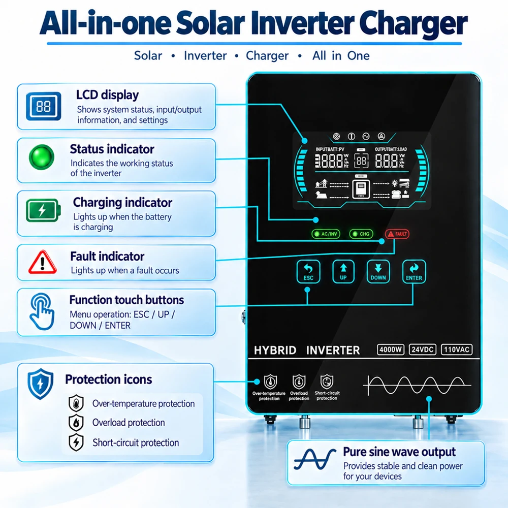 4000W Hybrid-Solarwechselricht – Charge Controller Solar Bewertung und Preis