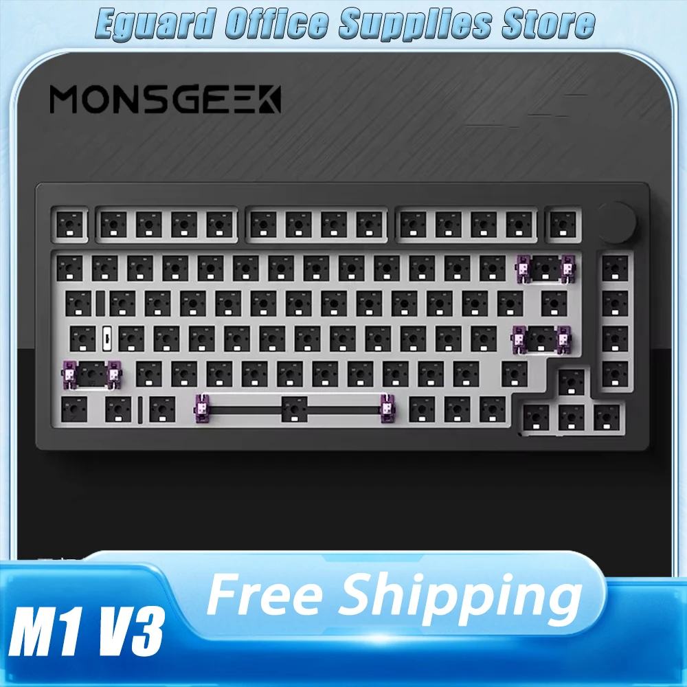 Monsgeek M1W V3 Mechanical Keyboard Kit Aluminum Wired Gaming Keyboard 82keys Three Mode Hot Swap Customized Keyboard PC Gamer