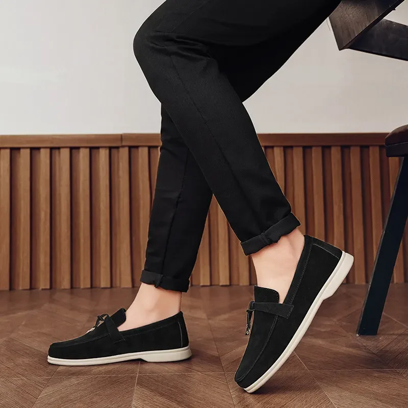 أحذية رخيصة المتسكعون للرجال موضة براون الجلد المدبوغ أحذية من الجلد الرجال الراحة الانزلاق على أحذية قيادة الرجال عادية Mocasines De Hombre #6