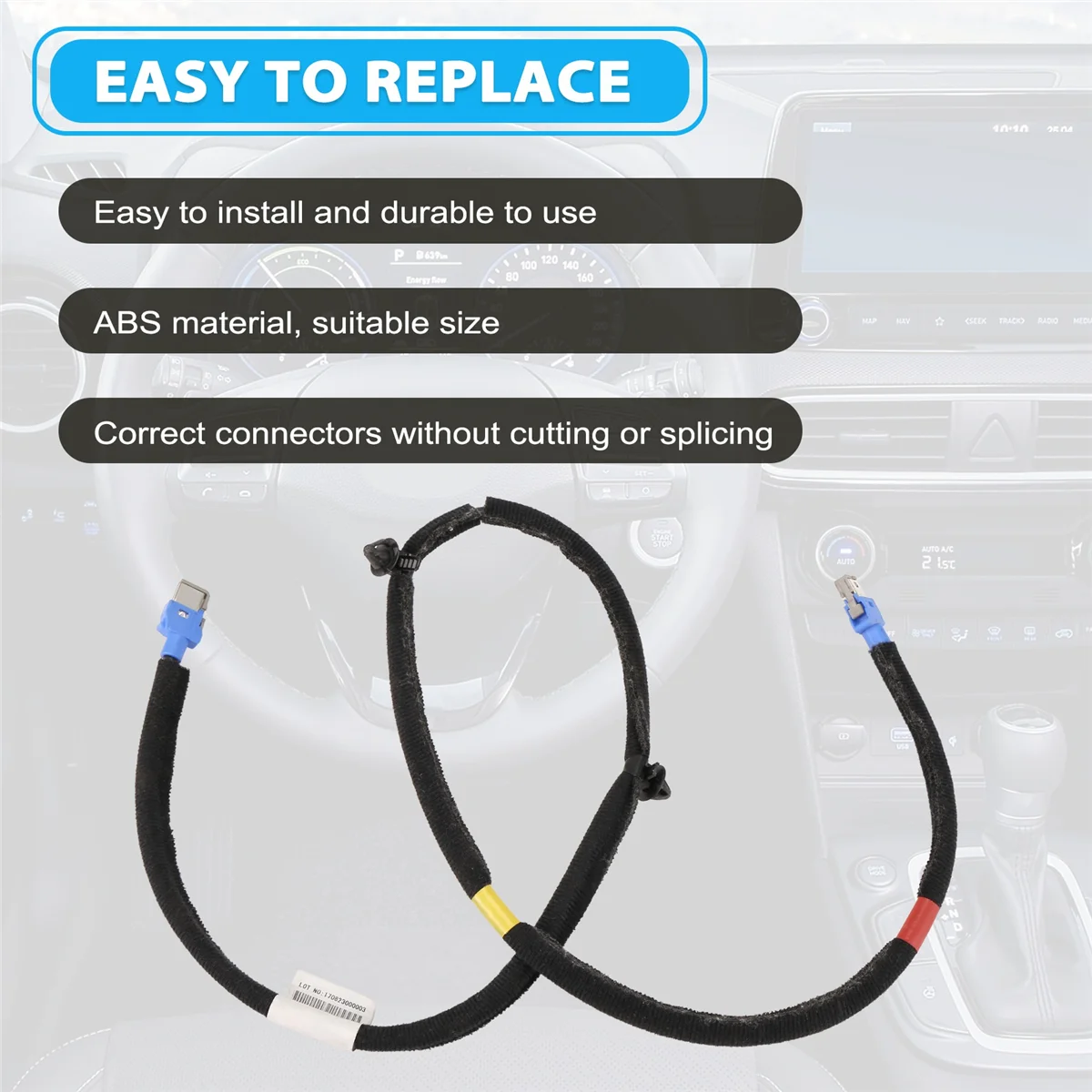 

#52C Automotive Parts & Accessories,Dash Center Display Screen Monitor Cable Wire Harness Usb Cable,Black