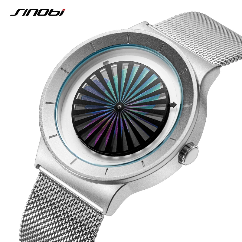 SINOBI Creative Design Men\'s Watches Original Fashion Cool Mans Quartz Watches Stainless S Strap for Dropshipping Reloj Hombre